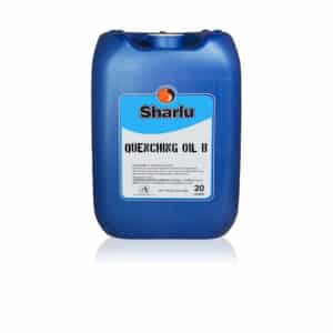 Blue container of Sharlu Quenching Oil B for industrial use.